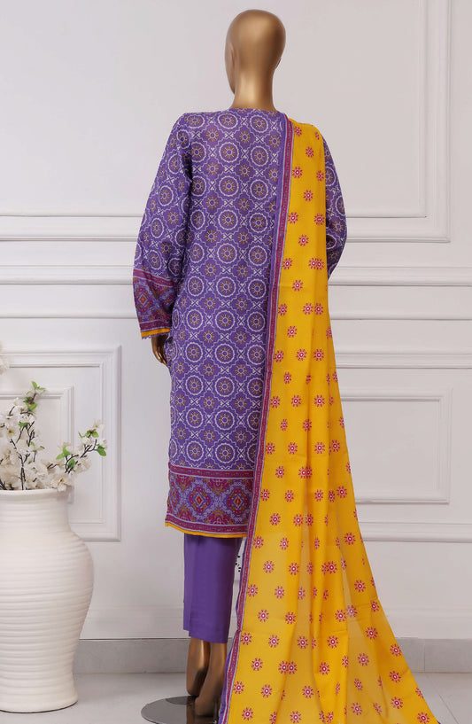 Sadabahar Printed Lawn Stitched 3 Piece Suit - D-14 - SBD25PLCV4 - Purple - Summer Collection