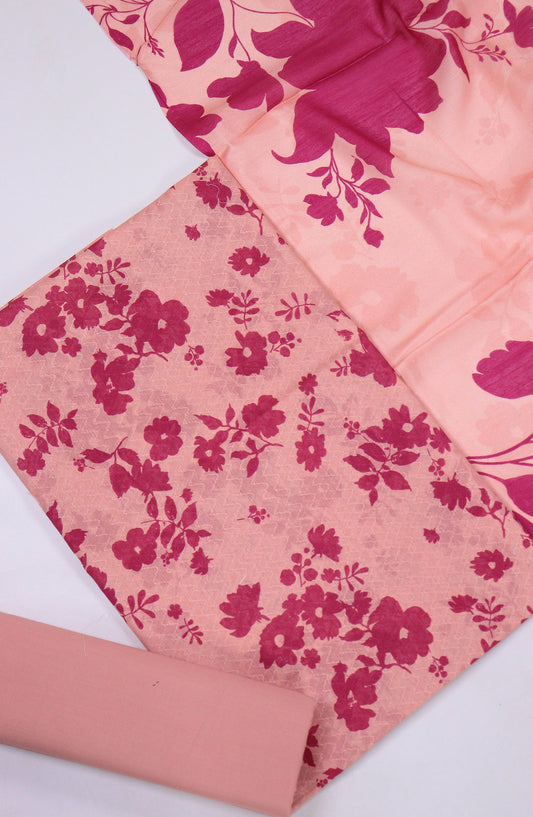 Maya by Amna Khadija Printed Lawn Unstitched 3 Piece Suit - D-17 - AM25MPPSL - Pink - Summer Collection