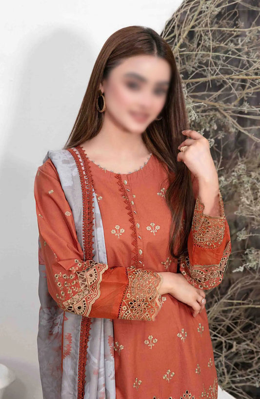 Zeyda - Stitched Schiffli Lawn Collection Vol 01 2024 - D 1840