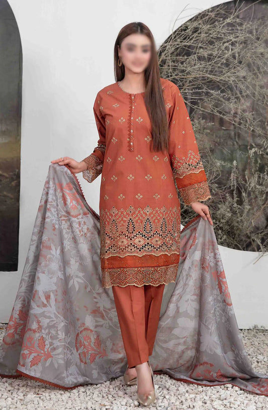 Zeyda - Stitched Schiffli Lawn Collection Vol 01 2024 - D 1840