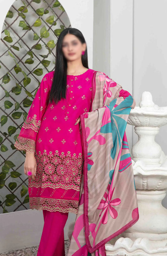 Zeyda - Stitched Schiffli Lawn Collection Vol 01 2024 - D 1841