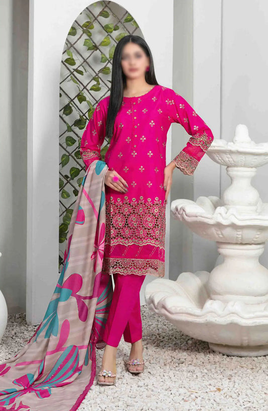 Zeyda - Stitched Schiffli Lawn Collection Vol 01 2024 - D 1841
