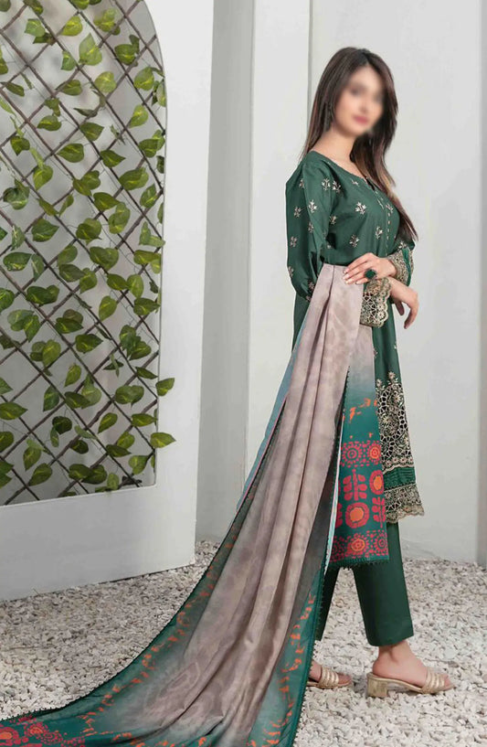 Zeyda - Stitched Schiffli Lawn Collection Vol 01 2024 - D 1842