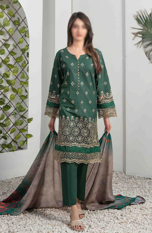 Zeyda - Stitched Schiffli Lawn Collection Vol 01 2024 - D 1842