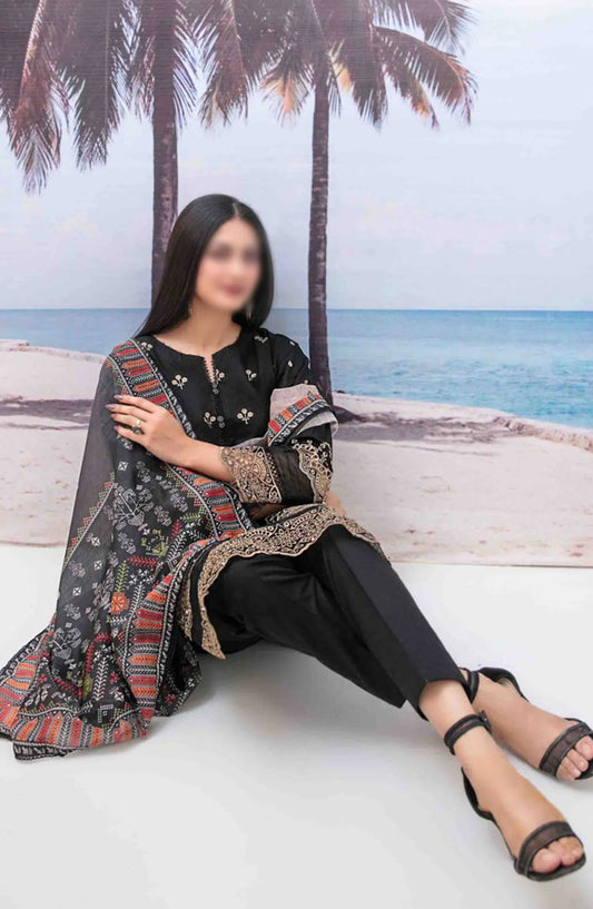 Zeyda - Stitched Schiffli Lawn Collection Vol 02 2024 - D 1847