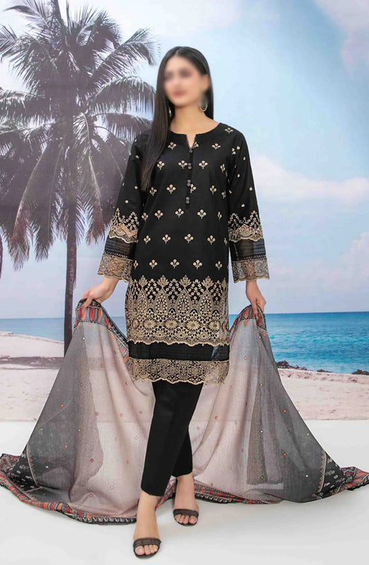 Zeyda - Stitched Schiffli Lawn Collection Vol 02 2024 - D 1847