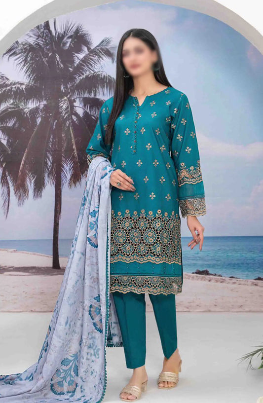 Zeyda - Stitched Schiffli Lawn Collection Vol 02 2024 - D 1849
