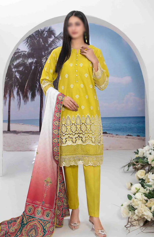 Zeyda - Stitched Schiffli Lawn Collection Vol 02 2024 - D 1850