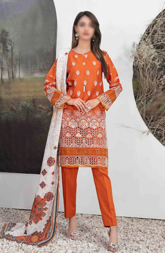 Zeyda - Stitched Schiffli Lawn Collection Vol 02 2024 - D 1851