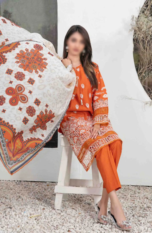 Zeyda - Stitched Schiffli Lawn Collection Vol 02 2024 - D 1851