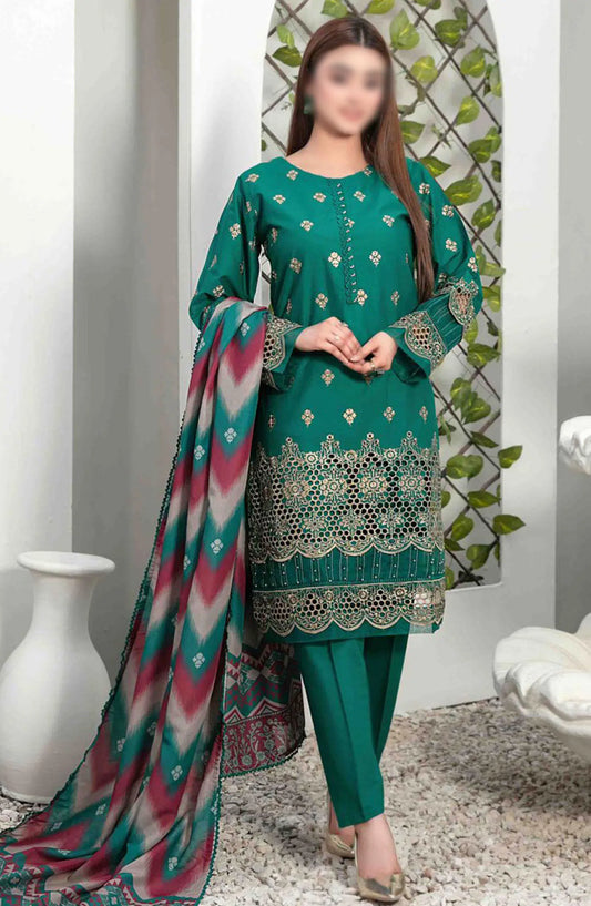Zeyda - Stitched Schiffli Lawn Collection Vol 02 2024 - D 1852
