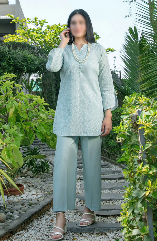 Kiraz Schiffli Jaal Embroidered Slub Lawn 2-pcs Collection 2024 - D 2029