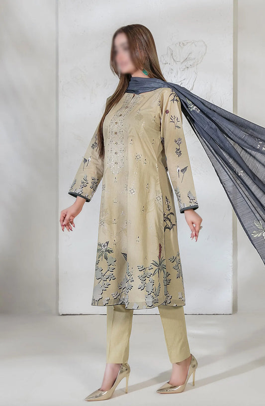 Pari Naaz - Embroidered Digital Printed Lawn Collection - D-2043