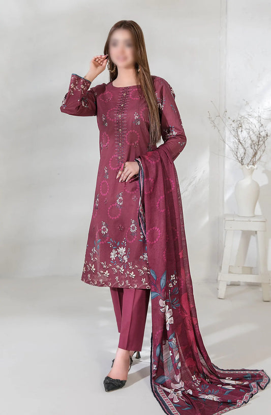 Pari Naaz - Embroidered Digital Printed Lawn Collection - D-2046