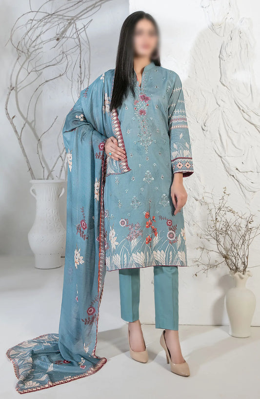 Pari Naaz - Embroidered Digital Printed Lawn Collection - D-2047