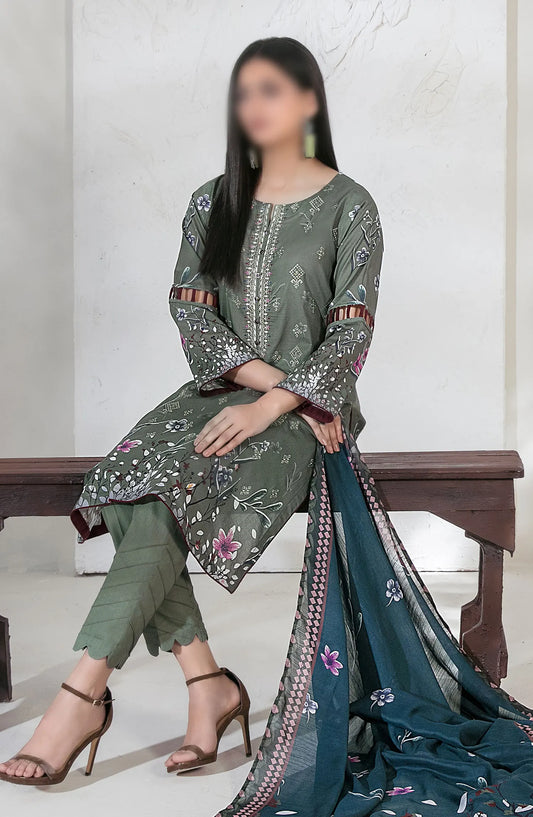 Pari Naaz - Embroidered Digital Printed Lawn Collection - D-2049