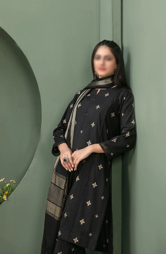 Clemira - Stitched Embroidered Cotton 3pcs Collection 2024 - D 2061