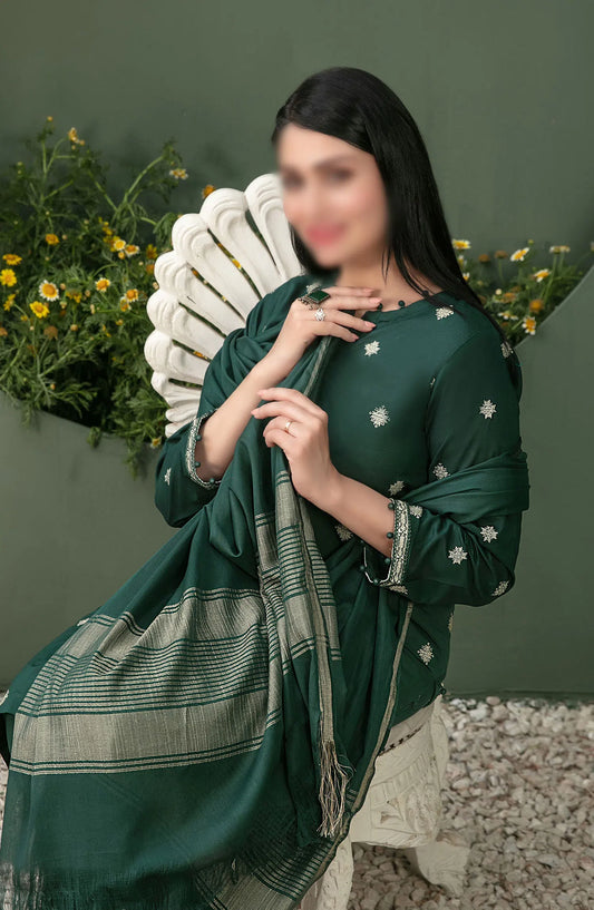 Clemira - Stitched Embroidered Cotton 3pcs Collection 2024 - D 2065