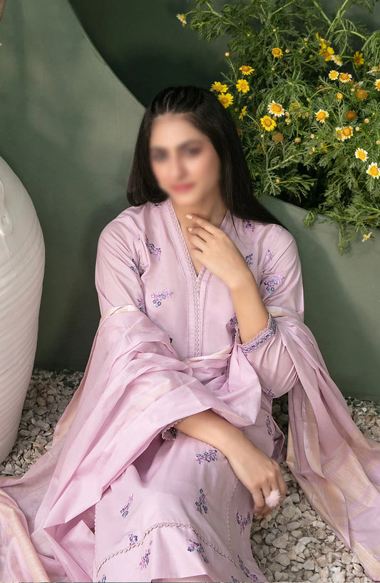 Clemira - Stitched Embroidered Cotton 3pcs Collection 2024 - D 2068