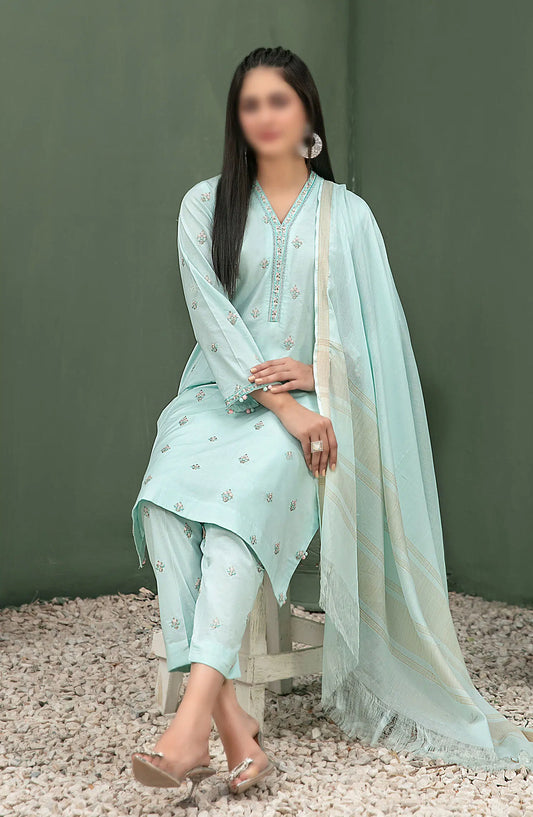 Clemira - Stitched Embroidered Cotton 3pcs Collection 2024 - D 2070