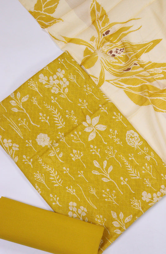 Maya by Amna Khadija Printed Lawn Unstitched 3 Piece Suit - D-23 - AM25MPPSL - Yellow - Summer Collection