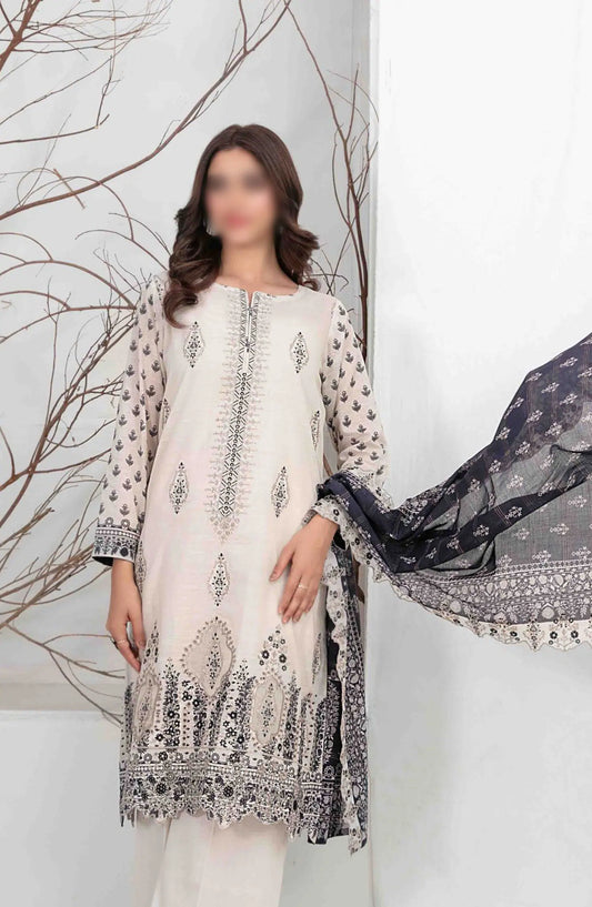 Lamiyah - Embroidered Digital Printed Lawn Collection 2024 - D 2459