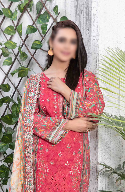 BADEAH Embroidered Digital Printed Lawn Collection 2024 - D-2614