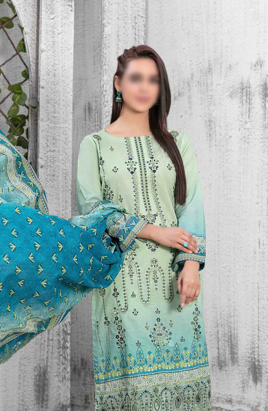 BADEAH Embroidered Digital Printed Lawn Collection 2024 - D-2615