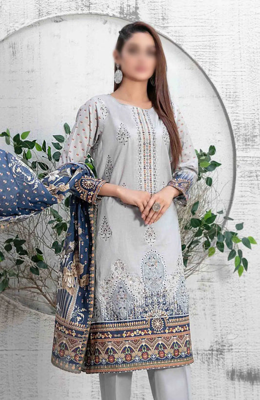 BADEAH Embroidered Digital Printed Lawn Collection 2024 - D-2617