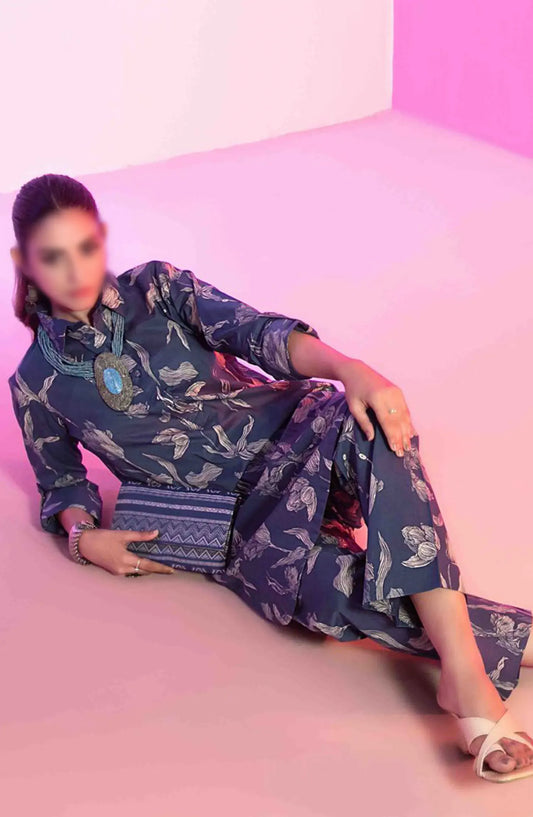 Luna with Clutch Stitched Lawn 2 Piece Collection - D 2674