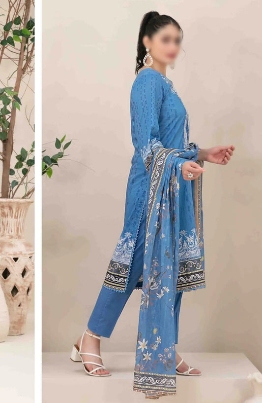 Ahava - Stitched Embroidered Digital Lawn Collection - D 2680