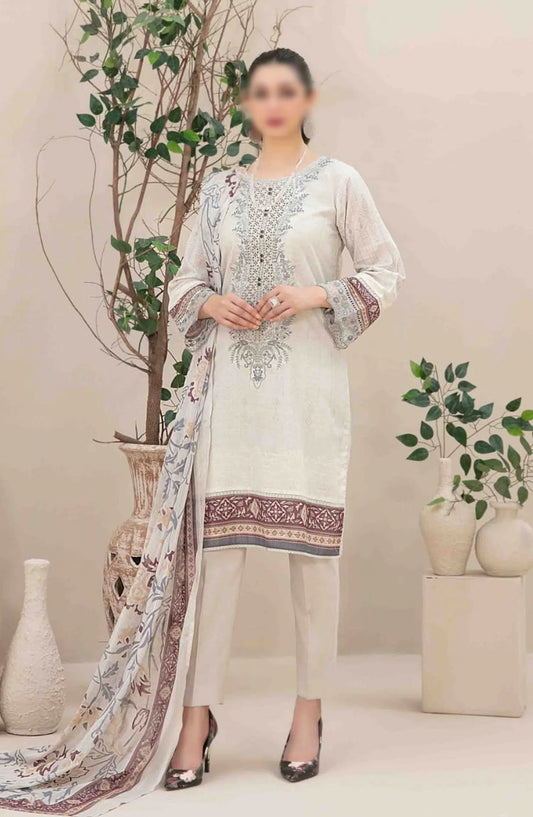 Ahava - Stitched Embroidered Digital Lawn Collection - D 2682