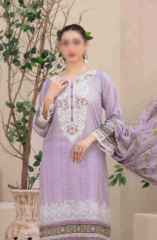 Ahava - Stitched Embroidered Digital Lawn Collection - D 2683