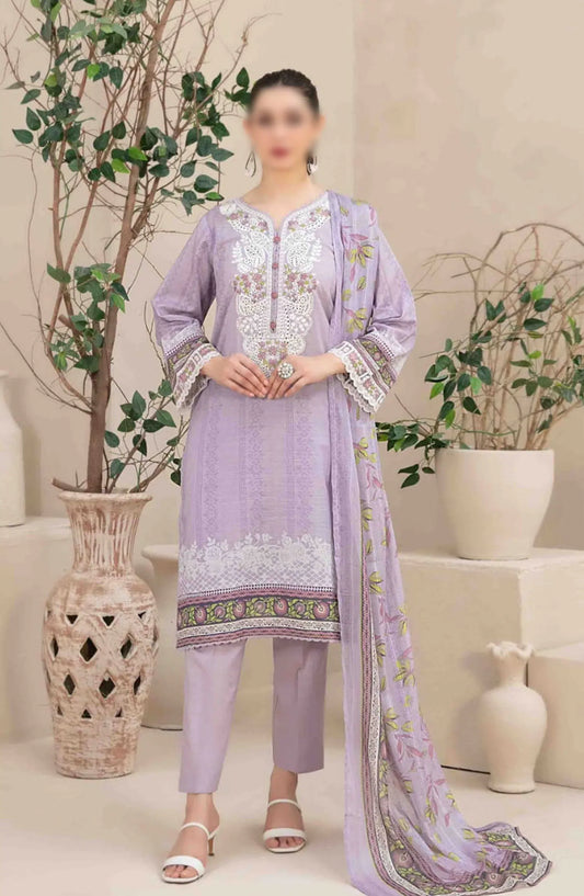 Ahava - Stitched Embroidered Digital Lawn Collection - D 2683