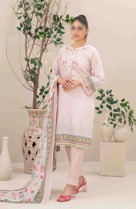 Ahava - Stitched Embroidered Digital Lawn Collection - D 2685
