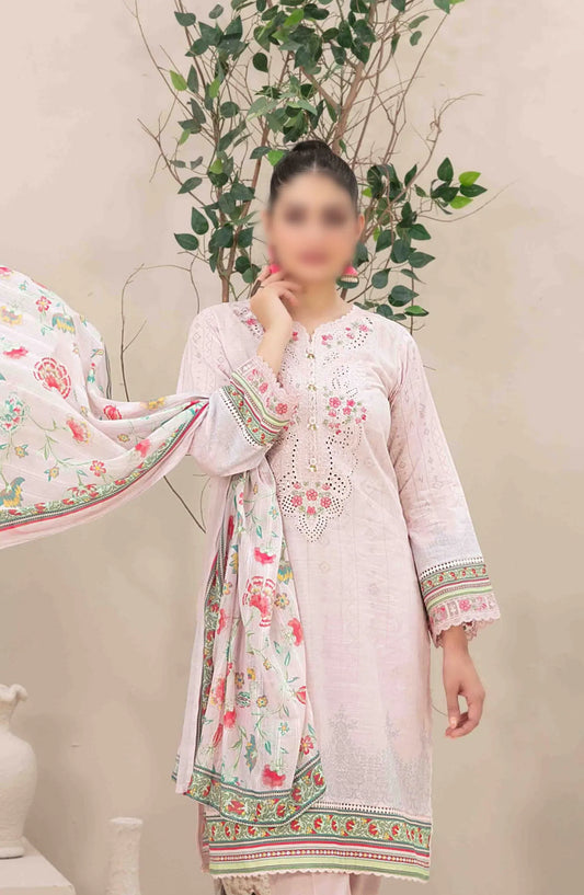 Ahava - Stitched Embroidered Digital Lawn Collection - D 2685