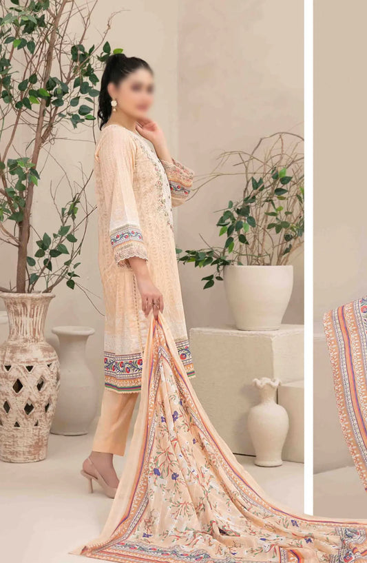 Ahava - Stitched Embroidered Digital Lawn Collection - D 2686