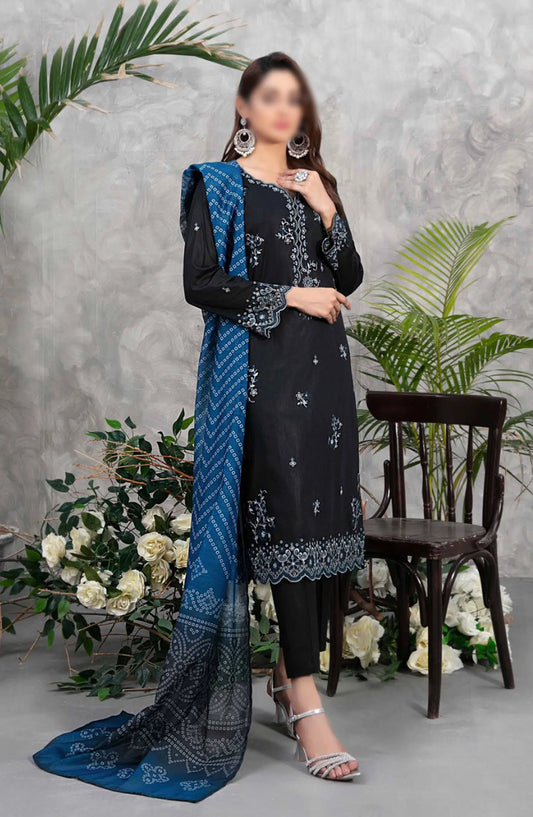 Aarah - Stitched Fancy Embroidered Lawn 3pcs Collection - D 2826