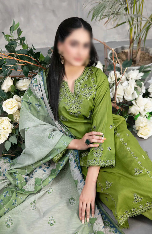 Aarah - Stitched Fancy Embroidered Lawn 3pcs Collection - D 2827