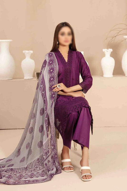 Daiba - Fancy Schiffli Lawn Collection - D 2871