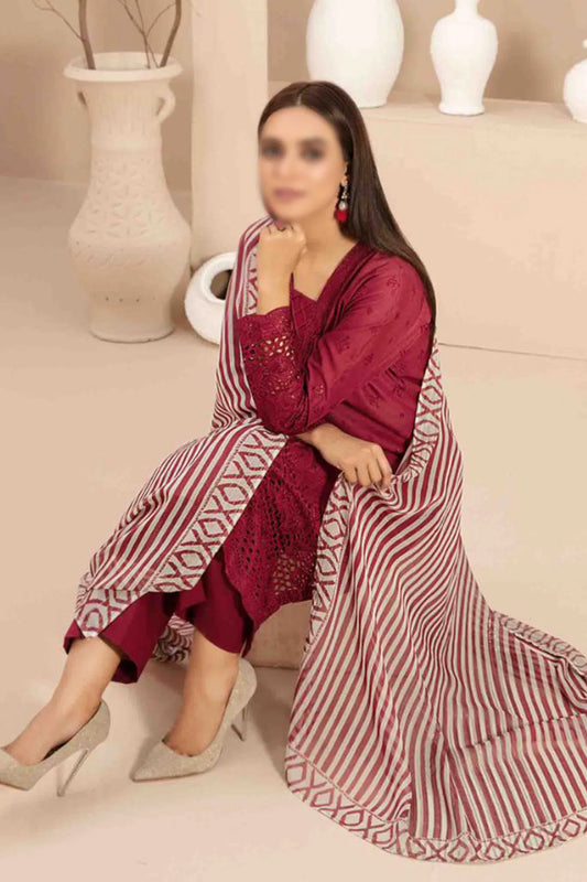 Daiba - Fancy Schiffli Lawn Collection - D 2874