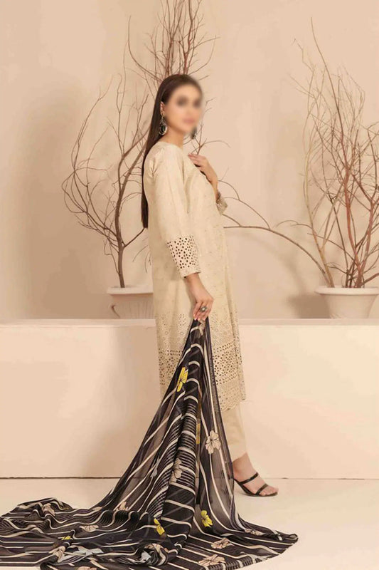 Daiba - Fancy Schiffli Lawn Collection - D 2878