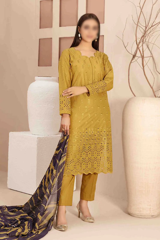 Daiba - Fancy Schiffli Lawn Collection - D 2879