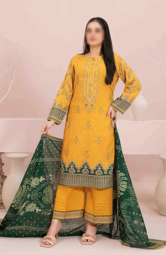 Sevil Vol I - Embroidered Digital Lawn Collection - D-2892