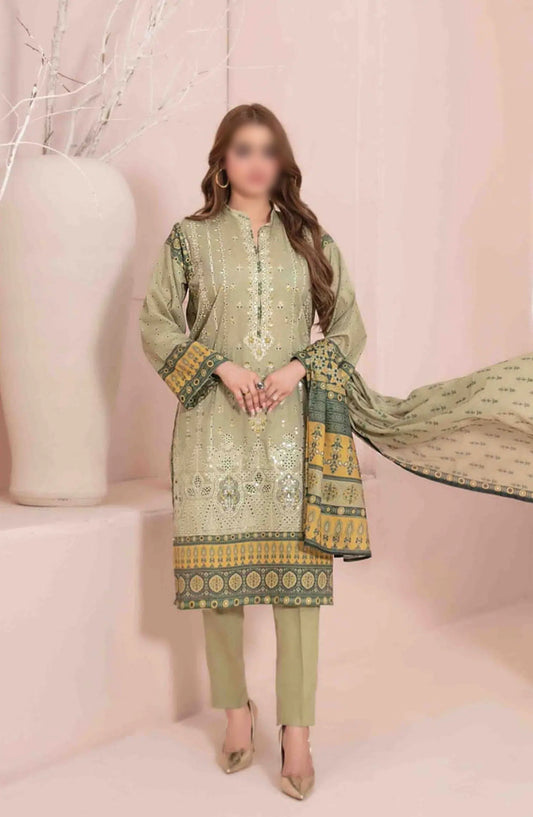 Sevil Vol I - Embroidered Digital Lawn Collection - D-2893