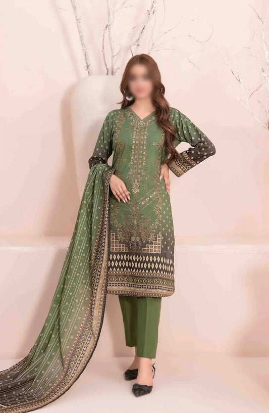 Sevil Vol I - Embroidered Digital Lawn Collection - D-2898