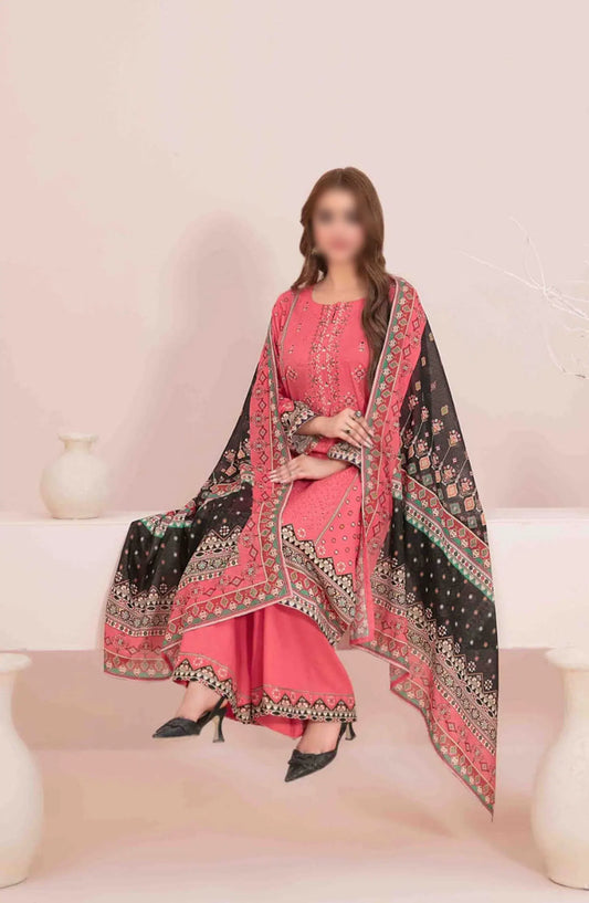 Sevil Vol I - Embroidered Digital Lawn Collection - D-2899