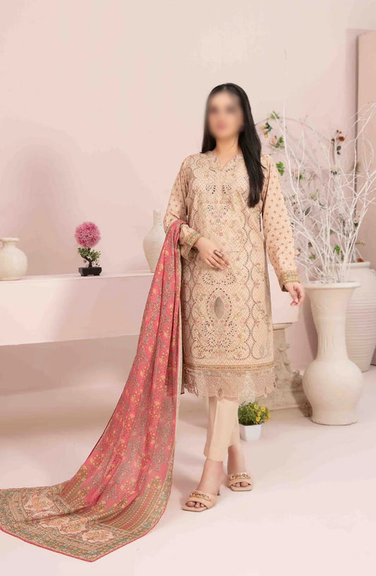 Sevil Vol I - Embroidered Digital Lawn Collection - D-2900