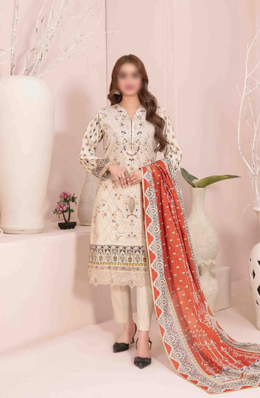 Sevil Vol I - Embroidered Digital Lawn Collection - D-2901