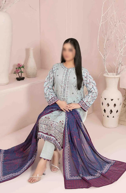 Sevil Vol I - Embroidered Digital Lawn Collection - D-2902